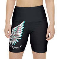 Women’s skeleton wings yoga shorts