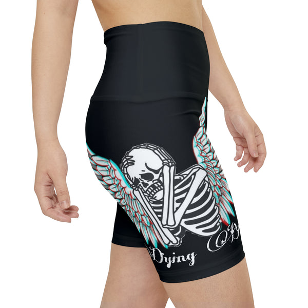 Women’s skeleton wings yoga shorts